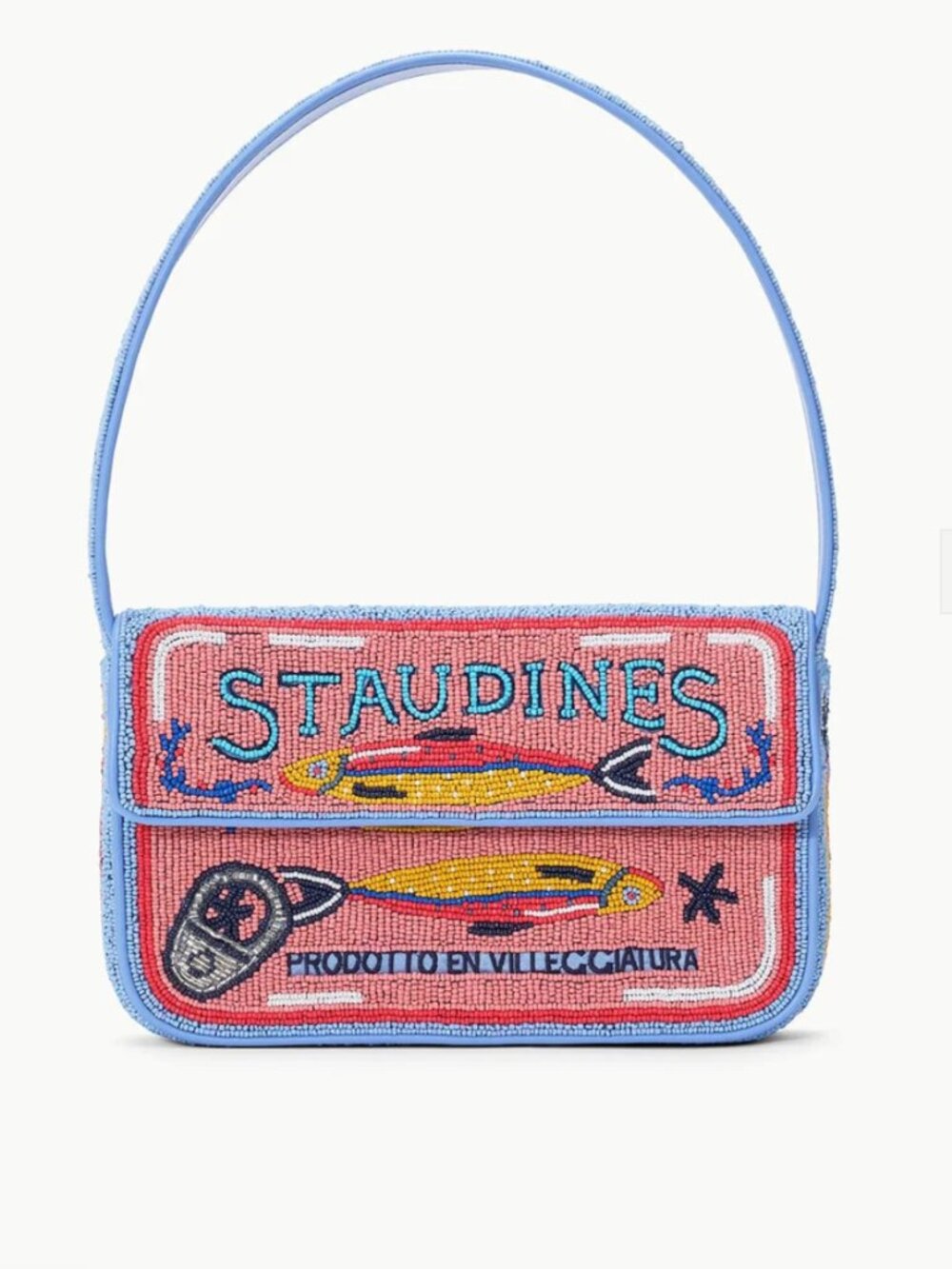 👜 Staud | Tommy Beaded Bag - STAUDINES PINK